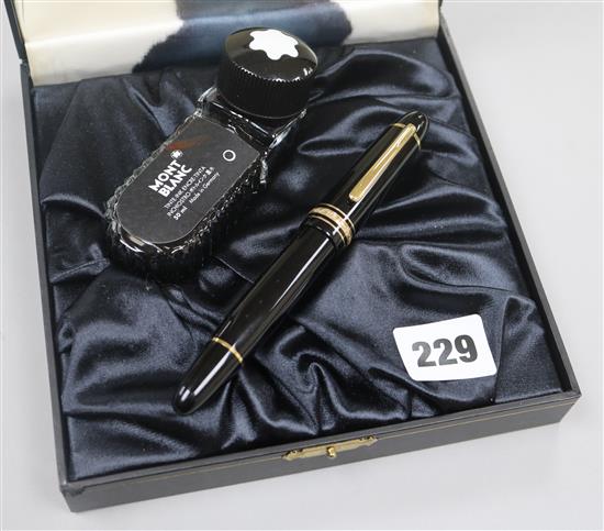 A cased Mont Blanc Meistestick fountain pen in box